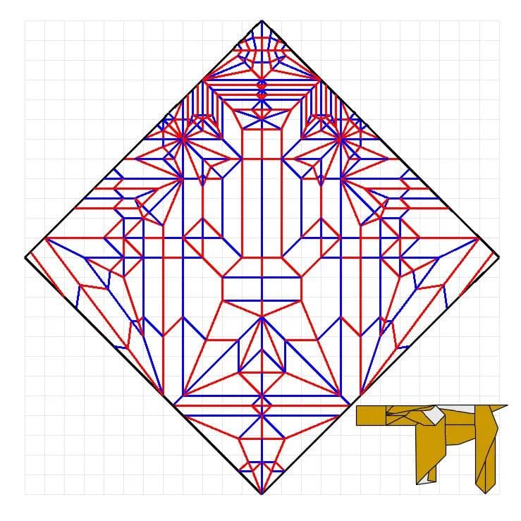 Saiga Antelope — Crease pattern