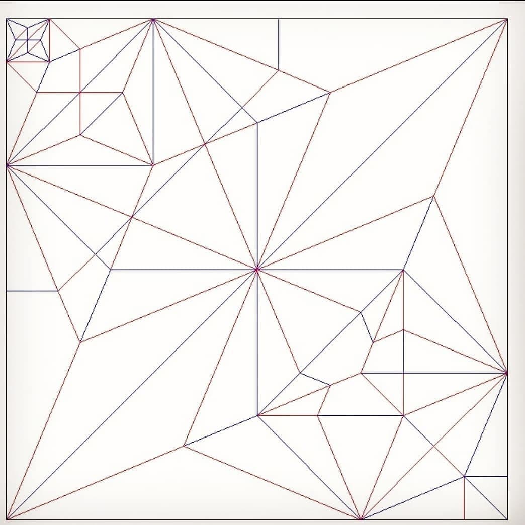 Sleeping Bat — Crease pattern