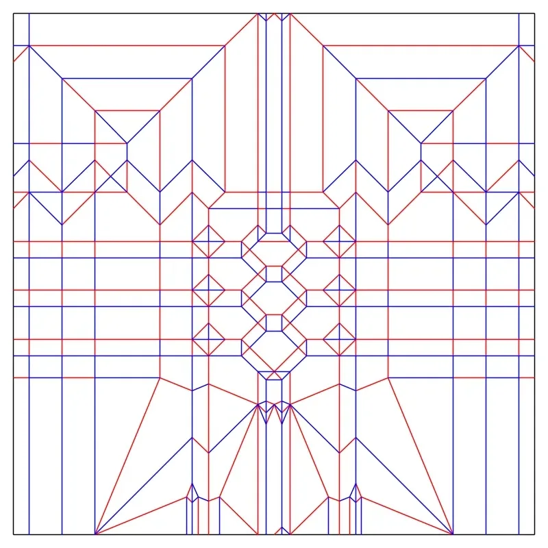 Galápagos Giant Tortoise — Crease pattern