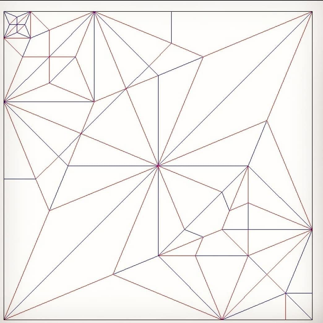 Sleeping Bat — Crease pattern
