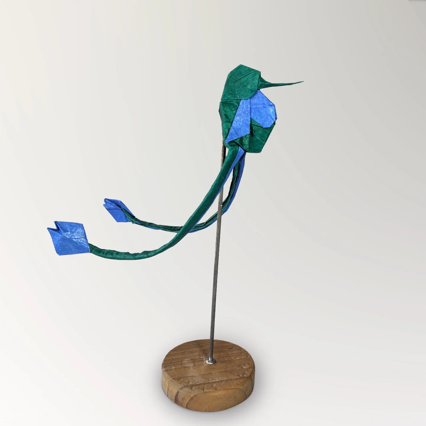 White-booted Racket-tail — Finished model
